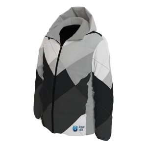 Geometric Grey | Unisex Down Jacket